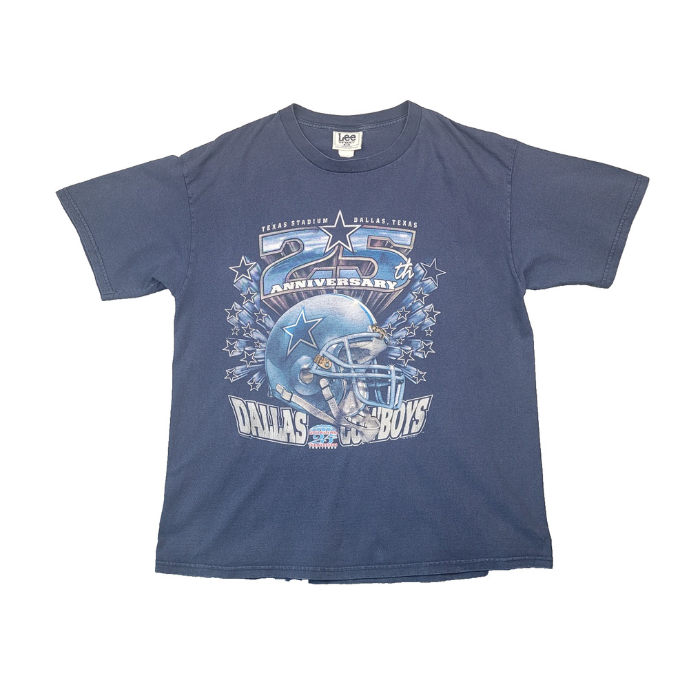 Vintage 90s Lee Sport Dallas Cowboys 25th Anniversary T-Shirt XL USA